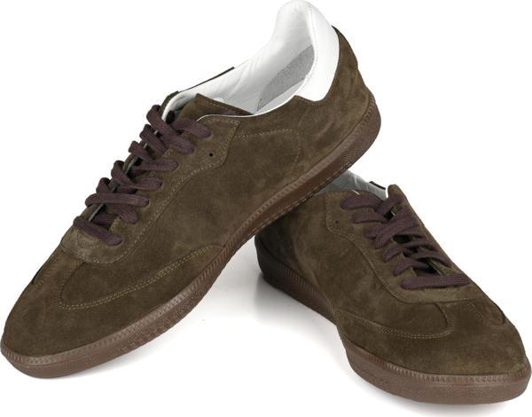Erkek Hakiki Deri Sneaker Şık Rahat Ve Modern Tasarım 4215-1G Haki Süet - Image 1