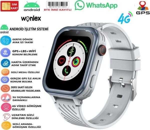 Wonlex 4G Si̇M Kartli Gps'Li̇ Çocuk Saati̇ K15Pro (Whatsaap-Wi̇Fi̇-İmei̇ Kayitli-İps Ekran-Hizli Akici Menü) - Image 1