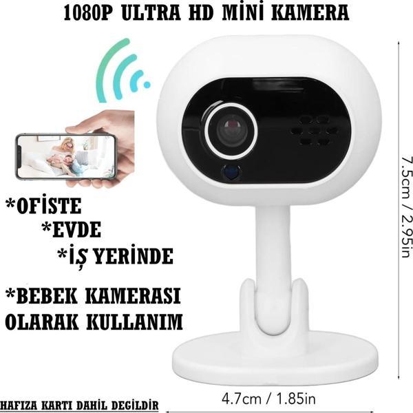 1080P ULTRA HD GECE GÖRÜŞLÜ HAREKET SENSÖRLÜ MİNİ KAMERA (BEBEK,GÜVENLİK,OFİS,İŞYERİNDE KULLANIM) - Image 1