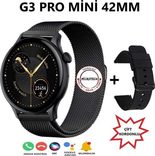 Tmax G3 Pro Mi̇Ni̇ 42Mm Akilli Saat Çi̇Ft Kordonlu(2024 Yeni̇ Model) - Image 1