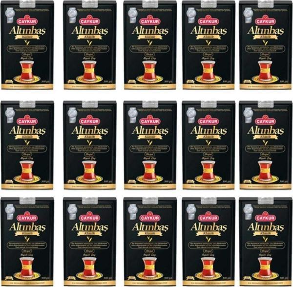 Çaykur Altınbaş Klasik Doğal Siyah Dökme Çay 15 X 500 Gr - Image 1