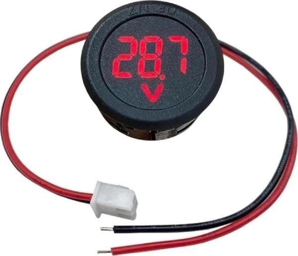Voltmetre DC 4-100V Led Dijital Ekran Dairesel - Kırmızı - Image 1