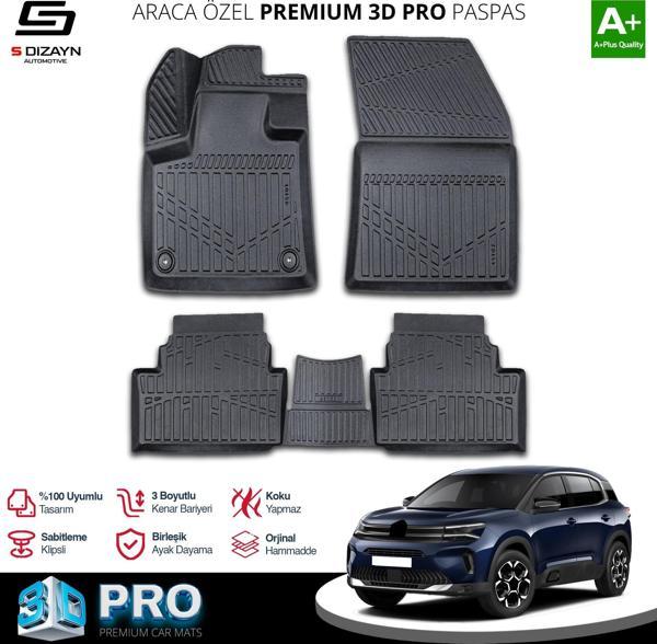 S-Dizayn Citroen C5 Aircross 3D Pro Havuzlu Paspas 2017 Üzeri A+ Kalite - Image 1