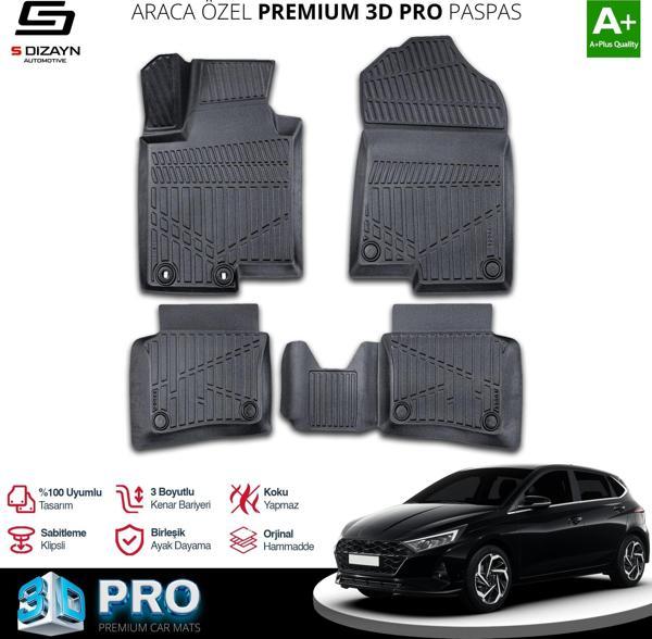 S-Dizayn Hyundai i20 3D Pro Havuzlu Paspas 2020 Üzeri A+ Kalite - Image 1