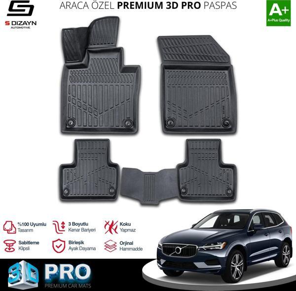 S-Dizayn Volvo XC60 3D Pro Havuzlu Paspas 2017 Üzeri A+ Kalite - Image 1