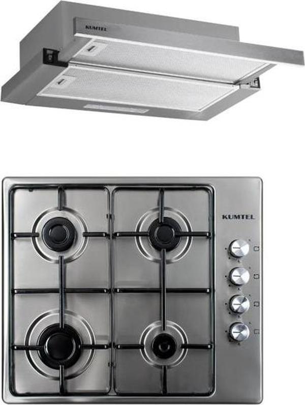 KUMTEL Inox Setüstü  2 li Set  (Ocak-Aspiratör) - Image 1