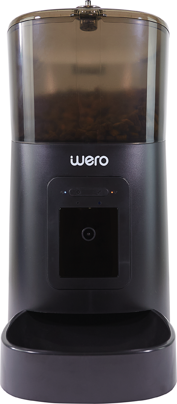 Wero 1080p Ayarlanabilir Kamera, 6 Lt, Wifi Kontrol Kedi/köpek Besleyici, Pet Feeder, Plastik Kase, Siyah - Image 1