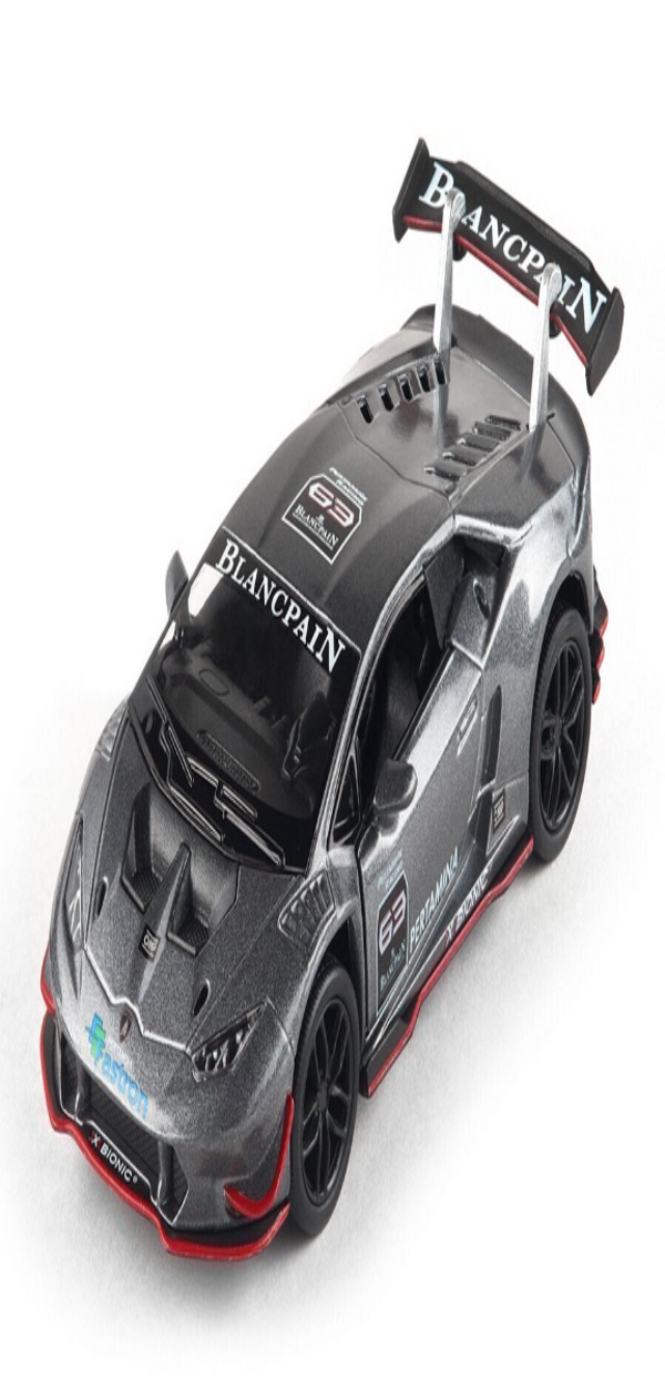 Kinsmart Lamborghini Huracan LP620 - 2 Super Trofeo Çek Bırak  Lisanslı Model Araba Gri - Image 1