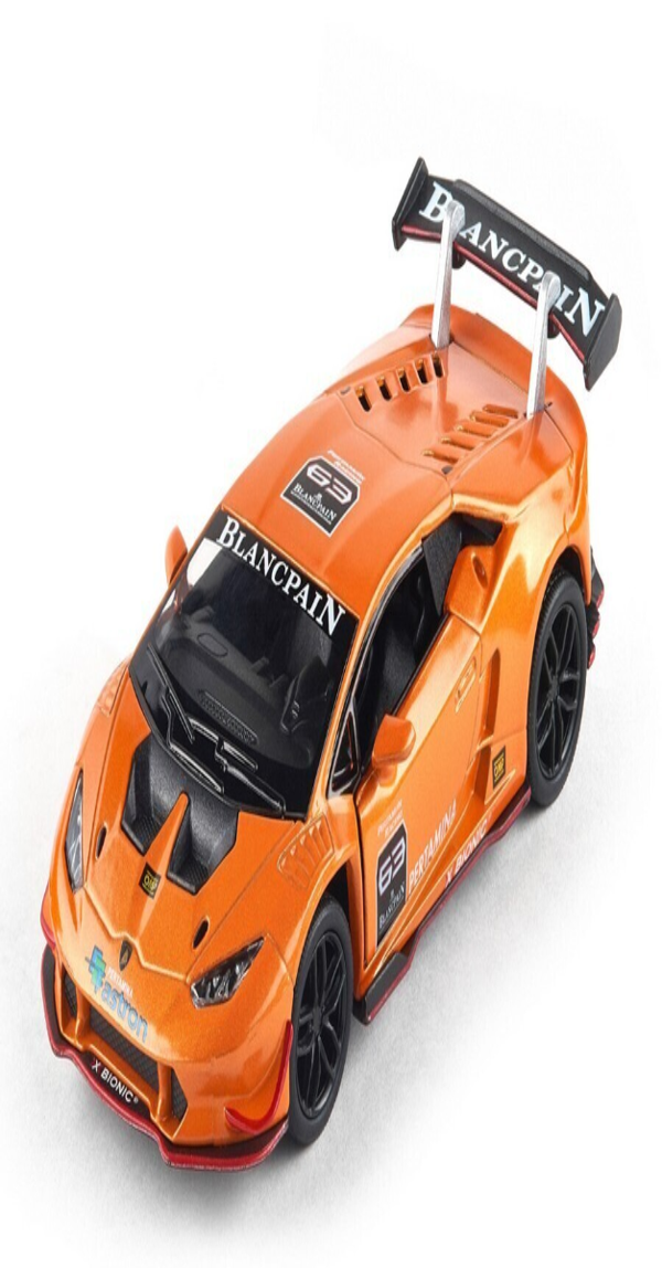 Kinsmart Lamborghini Huracan LP620 - 2 Super Trofeo Çek Bırak  Lisanslı Model Araba Turuncu - Image 1