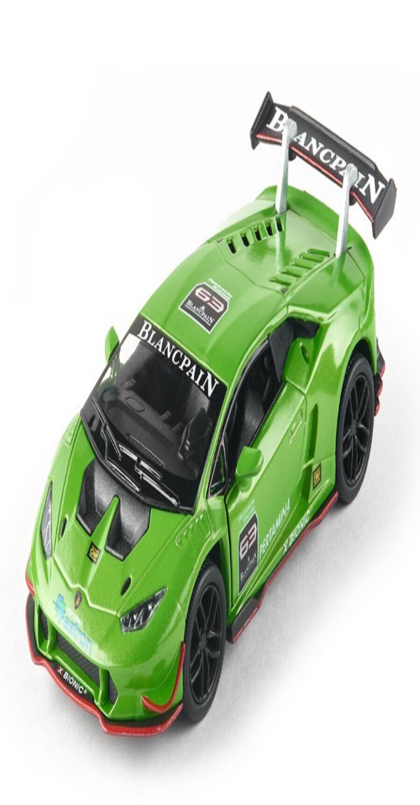 Kinsmart Lamborghini Huracan LP620 - 2 Super Trofeo Çek Bırak  Lisanslı Model Araba Yeşil - Image 1