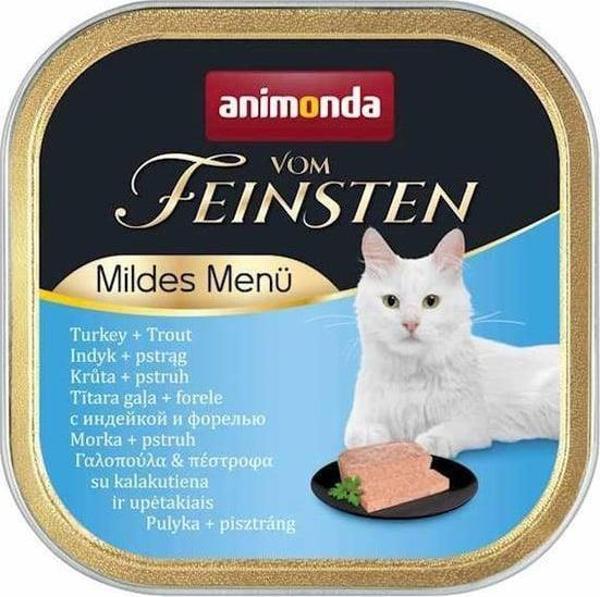 Animonda Vom Feinsten Hindi Etli ve Alabalıklı Yetişkin Konserve Kedi Maması - Image 1