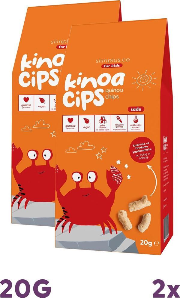 2 Paket 20G Sade Vegan Yağsız Kinoa Cipsi for Kids Glutensiz Çocuklara Özel Ambalaj Neşeli Yengeç - Image 1
