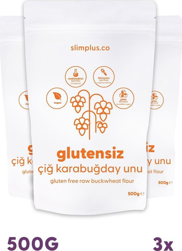 3 Paket 500G Glutensiz Çiğ Karabuğday Unu - Image 1