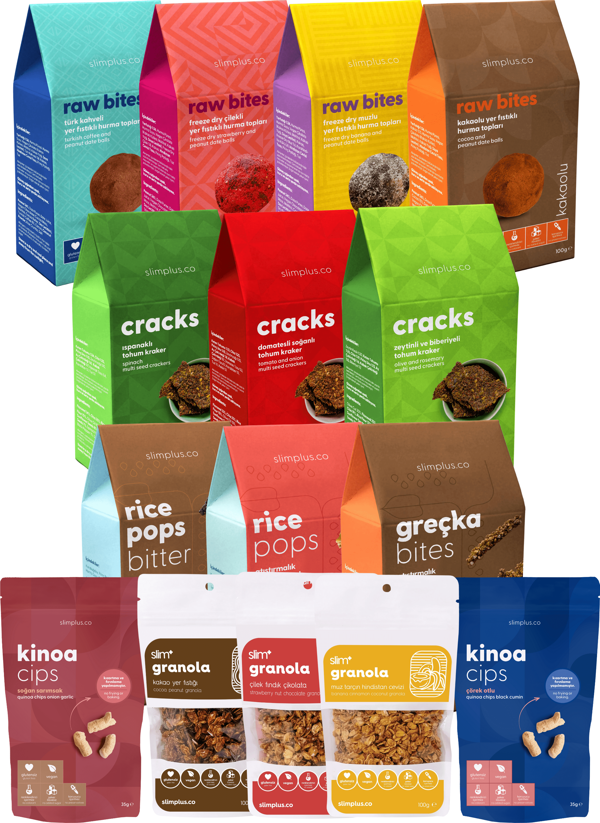 Glutensiz, Vegan, İlave Şekersiz Mega Atıştırmalık Kutusu - Image 1