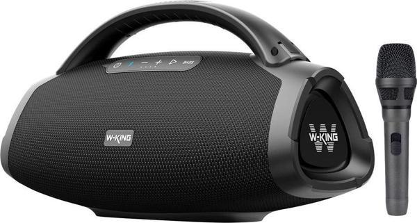 W-King X20 Bluetooth Hoparlör 300W Boombox 24S Dinleme IPX7 ve Kablolu Mikrofon Siyah - Image 1
