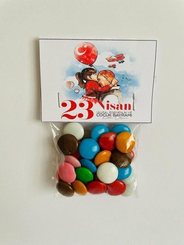 Şekerci Yaşar 23 Nisan Okul Tatil Çocuk Hediye Çikolata 25 Adet - Image 1
