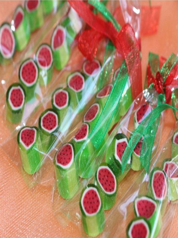 Şekerci Yaşar Karpuz Desenli Parmak Lolly Candy 24 Adet - Image 1