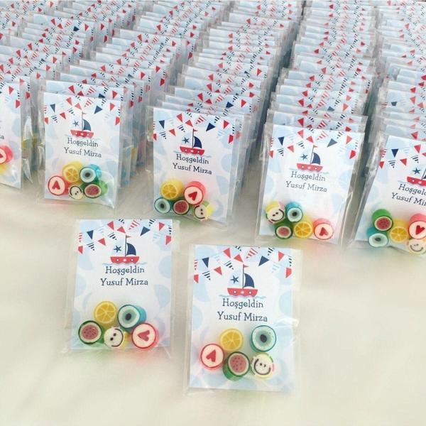 Şekerci Yaşar Baby Shower - Mevlit - Sünnet - Doğum Günü Hoş Geldin Bebek Şekeri 50 Adet - Image 1