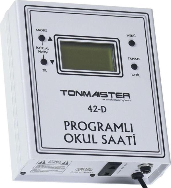 Tonmaister Akıllı Usb Li Duvar Tipi Okul Zil Saati Tm-42 D - Image 1