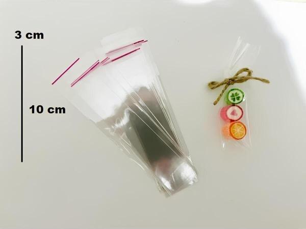 Şekerci Yaşar İnce Kısa Parmak Lolly Şeker Poşeti 50 Adet - Image 1