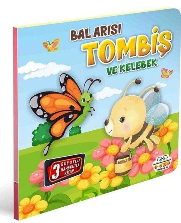 Bal Arısı Tombiş ve Kelebek - 3 Boyutlu Hareketli Kitap - 0-6 Yaş Yayınları - Image 1
