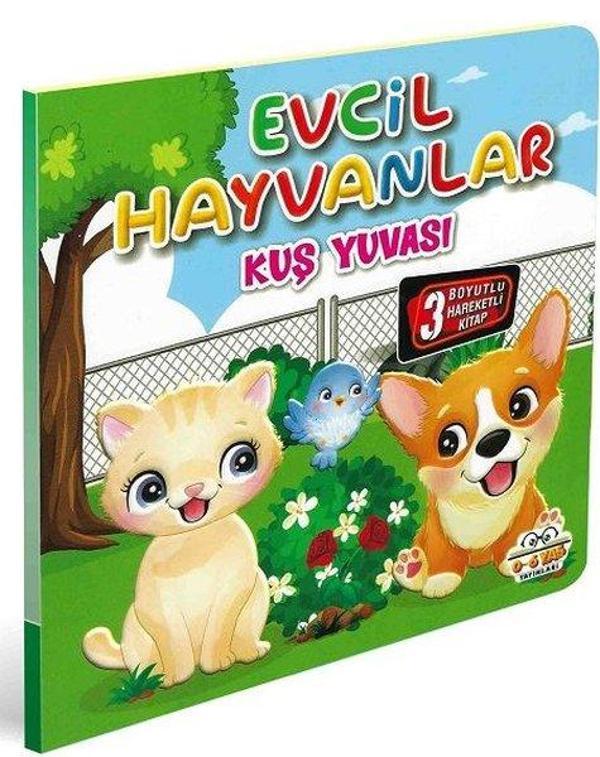 Evcil Hayvanlar - Kuş Yuvası - 3 Boyutlu Hareketli Kitap - 0-6 Yaş Yayınları - Image 1