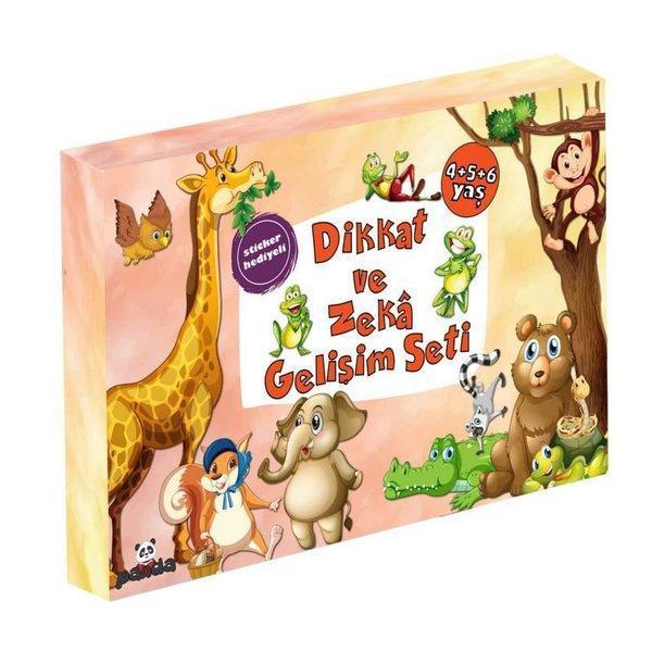 4-5-6 Yaş Dikkat ve Zeka Gelişim Seti - Sticker Hediyeli - 3 Kitap Takım - Panda - Image 1
