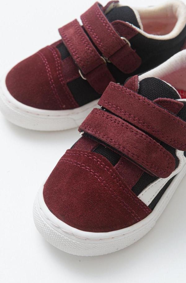 mnpc Erkek Çocuk Bordo Deri Ortopedik Destekli Sneaker Ayakkabı - Image 1