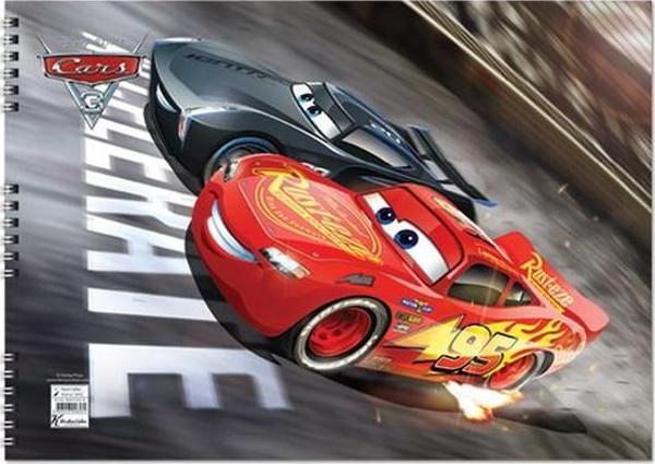 Cars Spiralli Lüks Resim Defter i 25X35Cm.15 Yaprak 120Gr.300215-33 - Image 1