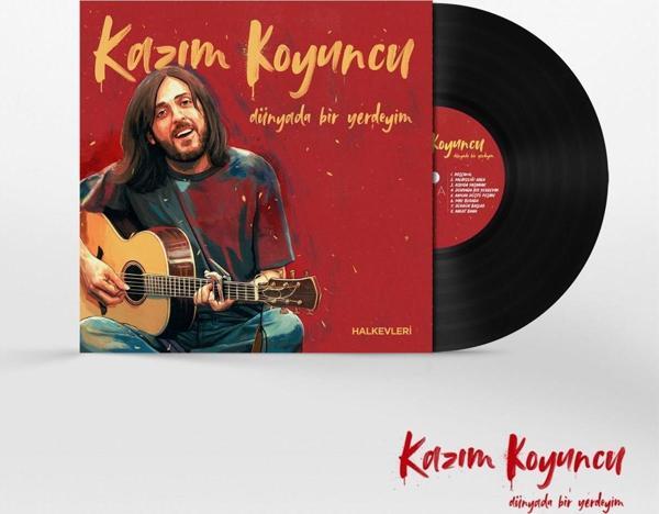 Halkevleri Kazım Koyuncu - Dünyada Bir Yerdeyim (Plak) - Image 1
