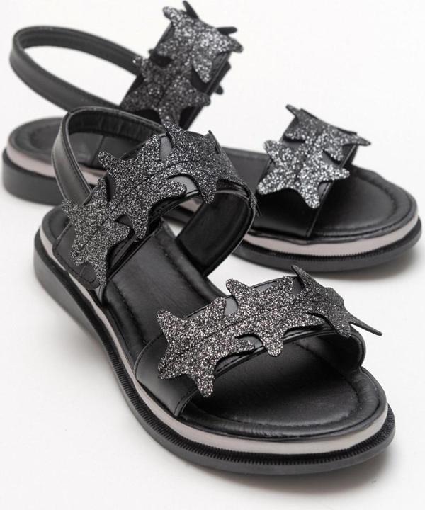 mnpc Kız Çocuk Siyah Anatomik Hafif Günlük Sandalet - Image 1