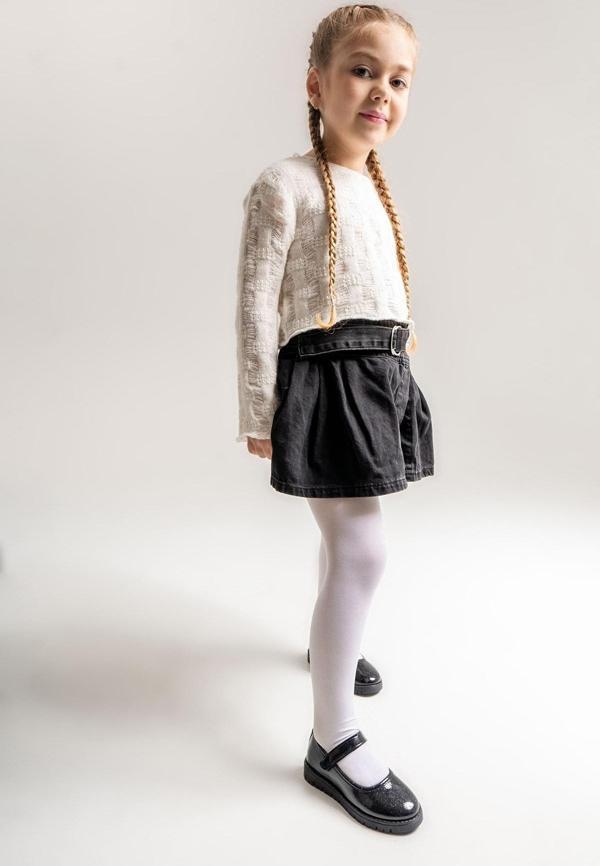 mnpc Kız Çocuk Siyah Simli Rugan Deri Anatomik Günlük Babet  - Image 1