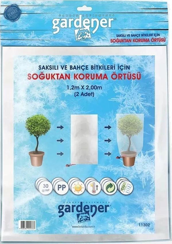 Gardener 11302 Saksılı Bitkiler İçin Soğuktan Koruma Örtüsü 30 g - 1,2 m x 2 m ( 2 Adet ) - Image 1