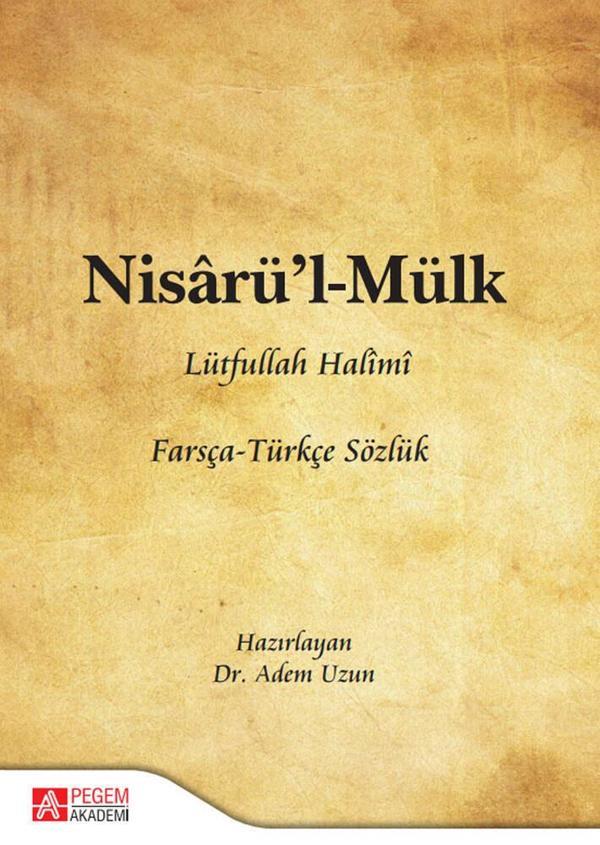 Nisârü’l-Mülk Farsça-Türkçe Sözlük - Pegem Akademi Yayıncılık - Image 1