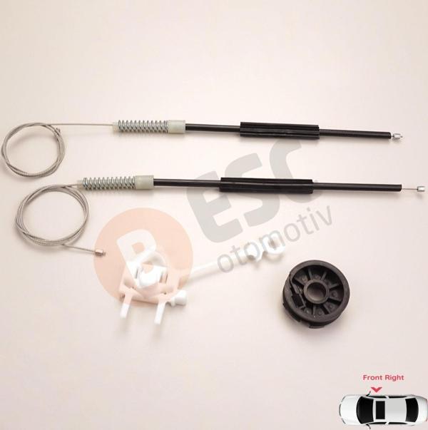 Fiat Doblo MK1 İçin Sağ Ön Cam Kriko Seti 51830869 - Image 1