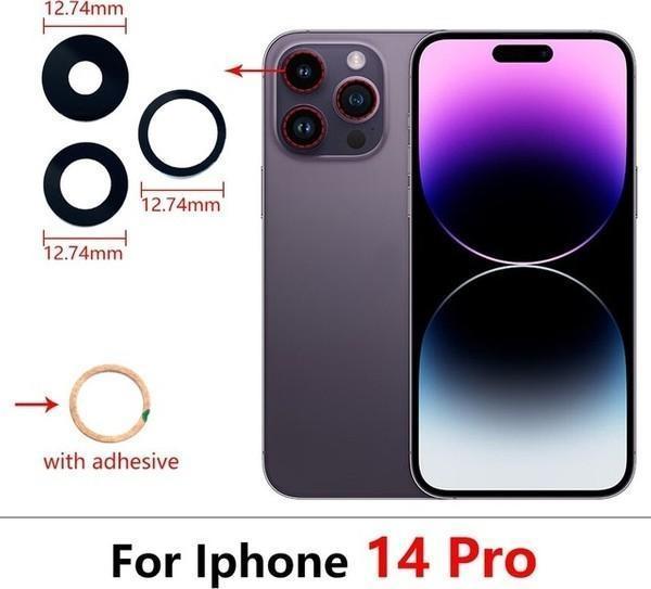 Iphone 14 Pro 3lü Arka Kamera Camı Lens Yapışkanlı - Image 1