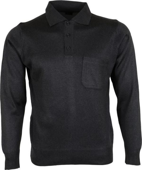 Erkek Füme Kazak Polo Yaka Yünlü Klasik Normal Kesim RAR00646 - Image 1