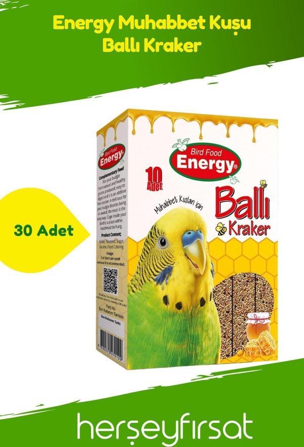 Energy Muhabbet Kuşu Ballı Kraker-10 X 3 Paket 30 Kraker - Image 1