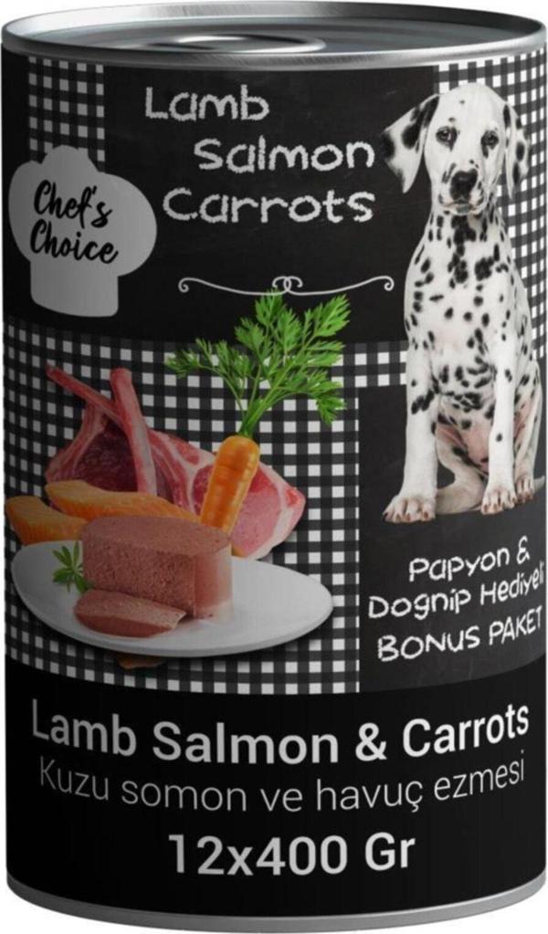 Chefs Choice Kuzu Etli Ve Somonlu Köpek Konservesi 12X400 Gr - Image 1