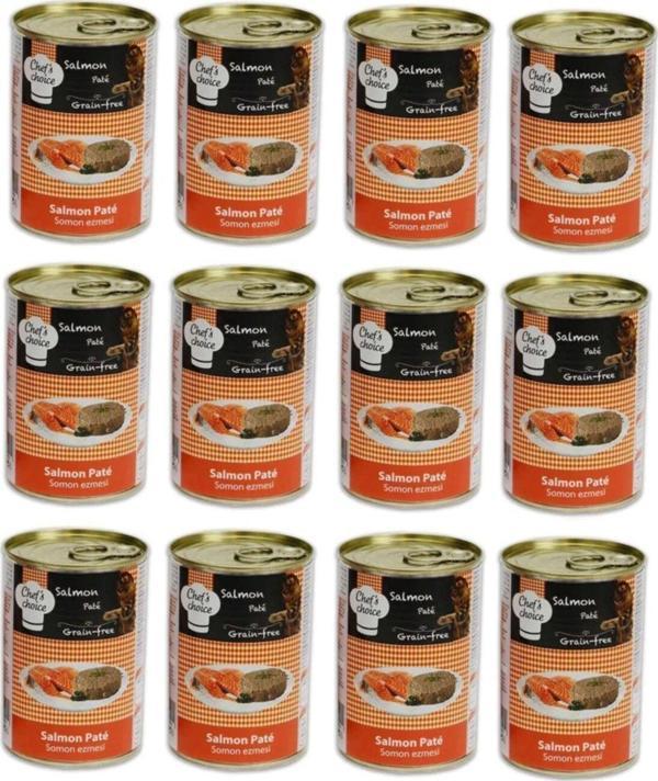 Chefs Choice Tahılsız Kedi Konserve Ezme Somonlu 400Gr X 12 Adet - Image 1