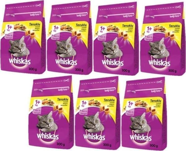Whiskas Tavuklu Kuru Kedi Maması 1+ Yaş 300 Gram (7 Adet) - Image 1