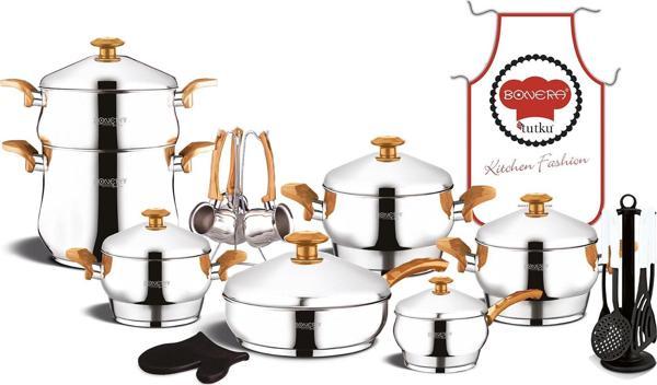 BONERA MONZA 25 PARÇA SET GOLD BAKALİT ÖNLÜK VE ELDİVEN HEDİYELİ - Image 1