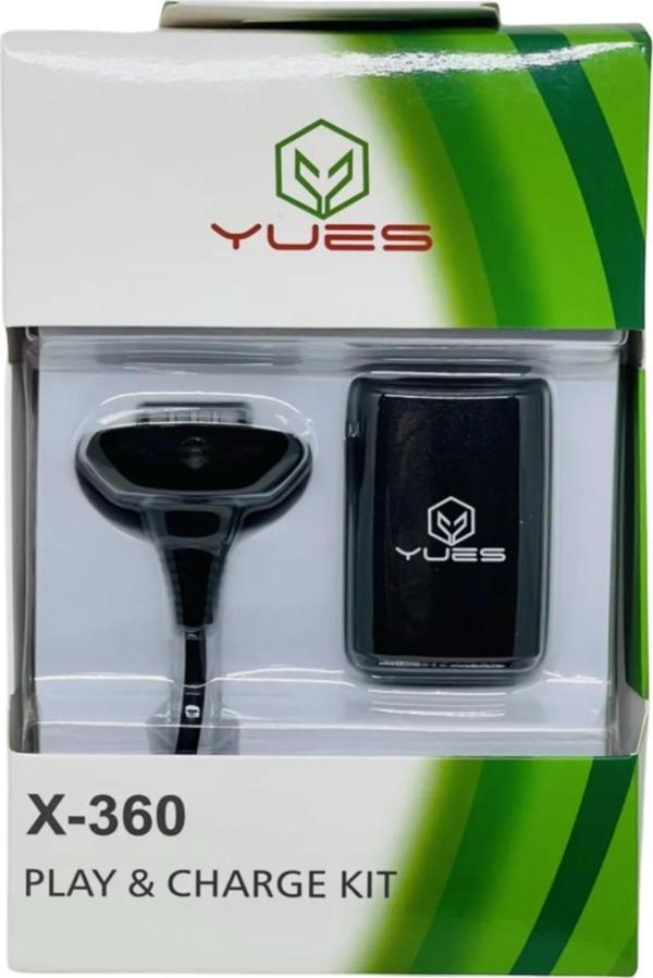 YUES Xbox 360 Gamepad Oyun Kolu Şarj Kit Batarya + Kablo - Image 1