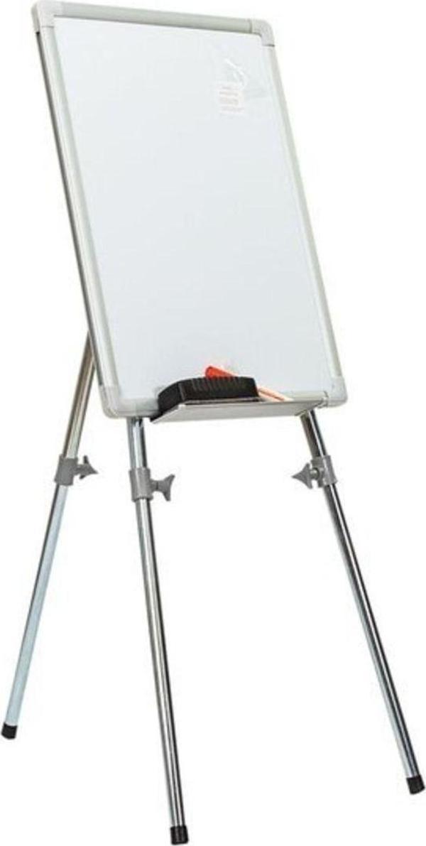 İnterpano 40*55 Elegant Çerçeve Laminant Yüzeyli Teleskopik Ayaklı Beyaz Yazı Tahtası - Image 1