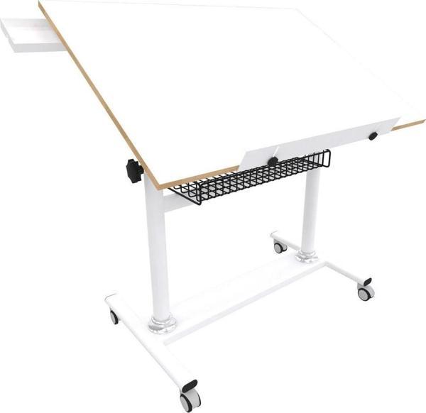 Panda 70X100 Tekerlekli Tablalı Teknik Proje Çizim Masası Sepetli Profesyonel - Image 1