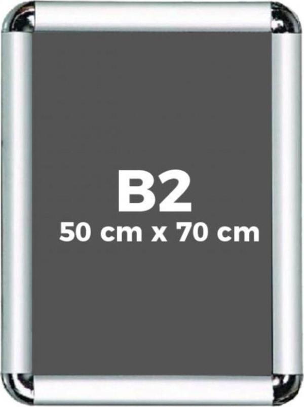 PROJENEON B2 50X70Cm Alüminyum Çerçeve Rondo Köşe Aç Kapa Açılır Kapanır Klik Klak Çerçeve - Image 1