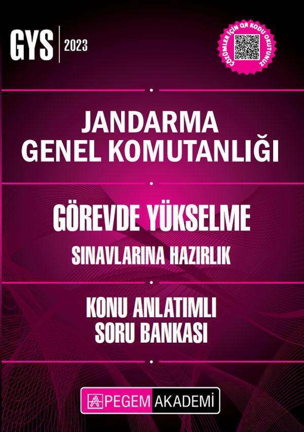 2023 Jandarma Genel Komutanlığı Gys Konu Anlatımlı Soru Bankası - Pegem Akademi Yayıncılık - Image 1