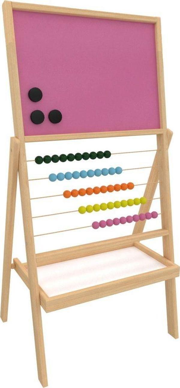 Panda 30X40 Cm Renkli Mıknatıs Yüzeyli 50 Boncuklu Abaküs Sepetli Yazı Tahtası - Image 1