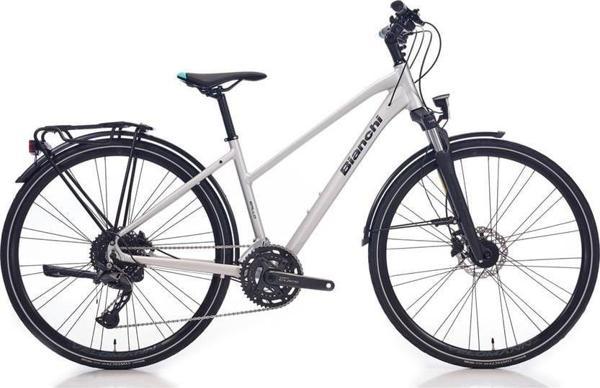 BIANCHI NEWTOURER ST CUES KADIN ŞEHİR BİSİKLETİ 430H HD 28 JANT 20 VİTES LIGHT GREY MATT GRAPHITE GLOSS - Image 1