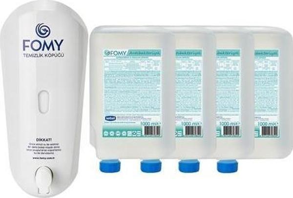 FOMY Antibakteriyel Köpük Sabun Güvenli Derinlemesine Temizlik, Uzun Süreli Hijyen 4x1000+Dispenser - Image 1